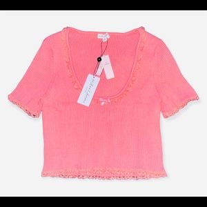 NWT For Love & Lemons 🍋 Crop Top XL